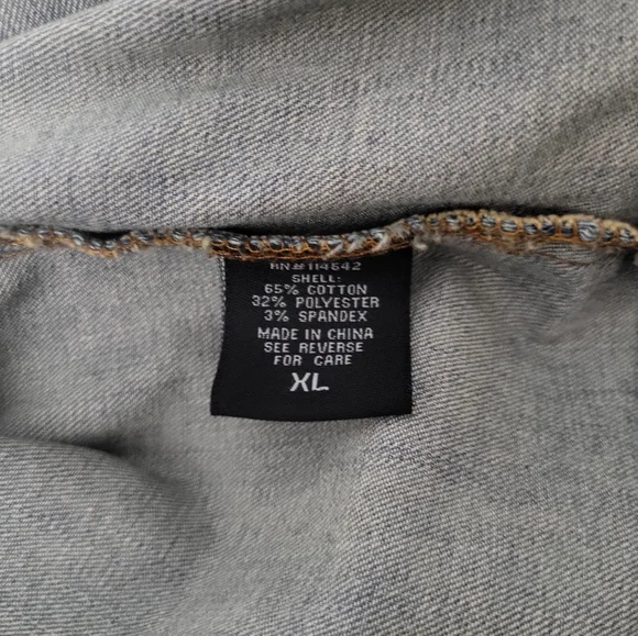 Denim Jacket with Ruffle Trim - Picture 7 of 7